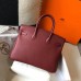 Hermes Birkin 25cm Bag In Bordeaux Clemence Leather GHW Hermes Birkin 25cm Bag In Bordeaux Clemence Leather GHW