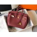 Hermes Birkin 25cm Bag In Bordeaux Clemence Leather GHW Hermes Birkin 25cm Bag In Bordeaux Clemence Leather GHW
