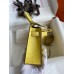 Hermes Kelly Mini II Sellier Handmade Bag In Lime Ostrich Leather Hermes Kelly Mini II Sellier Handmade Bag In Lime Ostrich Leather