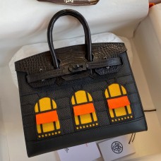 Hermes So Black Midnight Faubourg Birkin 20 Sellier Limited Edition Bag Hermes So Black Midnight Faubourg Birkin 20 Sellier Limited Edition Bag