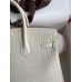 Hermes Birkin 25 Retourne Handmade Bag In Beton Matte Alligator Leather Hermes Birkin 25 Retourne Handmade Bag In Beton Matte Alligator Leather