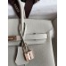 Hermes Birkin 25 Retourne Handmade Bag In Pearl Grey Clemence Leather Hermes Birkin 25 Retourne Handmade Bag In Pearl Grey Clemence Leather