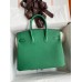 Hermes Birkin 25 Retourne Handmade Bag In Vert Vertigo Clemence Leather Hermes Birkin 25 Retourne Handmade Bag In Vert Vertigo Clemence Leather