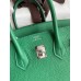 Hermes Birkin 25 Retourne Handmade Bag In Vert Vertigo Clemence Leather Hermes Birkin 25 Retourne Handmade Bag In Vert Vertigo Clemence Leather