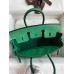 Hermes Birkin 25 Retourne Handmade Bag In Vert Vertigo Clemence Leather Hermes Birkin 25 Retourne Handmade Bag In Vert Vertigo Clemence Leather