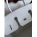 Hermes Birkin 25 Retourne Handmade Bag In White Clemence Leather Hermes Birkin 25 Retourne Handmade Bag In White Clemence Leather