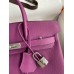 Hermes Birkin 25 Retourne Handmade Bag In Anemone Epsom Calfskin Hermes Birkin 25 Retourne Handmade Bag In Anemone Epsom Calfskin