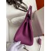 Hermes Birkin 25 Retourne Handmade Bag In Anemone Epsom Calfskin Hermes Birkin 25 Retourne Handmade Bag In Anemone Epsom Calfskin