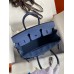 Hermes Birkin 25 Retourne Handmade Bag In Blue Agate Epsom Calfskin Hermes Birkin 25 Retourne Handmade Bag In Blue Agate Epsom Calfskin