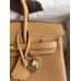 Hermes Birkin 25 Retourne Handmade Bag In Biscuit Epsom Calfskin Hermes Birkin 25 Retourne Handmade Bag In Biscuit Epsom Calfskin