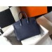 Hermes Birkin 25cm Bag In Navy Blue Clemence Leather GHW Hermes Birkin 25cm Bag In Navy Blue Clemence Leather GHW