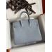 Hermes Birkin 25 Retourne Handmade Bag In Blue Lin Epsom Calfskin Hermes Birkin 25 Retourne Handmade Bag In Blue Lin Epsom Calfskin