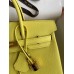 Hermes Birkin 25 Retourne Handmade Bag In Lime Epsom Calfskin Hermes Birkin 25 Retourne Handmade Bag In Lime Epsom Calfskin