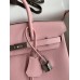 Hermes Birkin 25 Retourne Handmade Bag In Rose Sakura Epsom Calfskin Hermes Birkin 25 Retourne Handmade Bag In Rose Sakura Epsom Calfskin