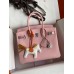 Hermes Birkin 25 Retourne Handmade Bag In Rose Sakura Epsom Calfskin Hermes Birkin 25 Retourne Handmade Bag In Rose Sakura Epsom Calfskin