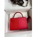 Hermes Kelly Mini II Sellier Tri-color Bag In Red/Rose Extreme/Blue Epsom Calfskin Hermes Kelly Mini II Sellier Tri-color Bag In Red/Rose Extreme/Blue Epsom Calfskin