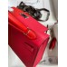 Hermes Kelly Mini II Sellier Tri-color Bag In Red/Rose Extreme/Blue Epsom Calfskin Hermes Kelly Mini II Sellier Tri-color Bag In Red/Rose Extreme/Blue Epsom Calfskin
