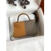Hermes Kelly Mini II Sellier Tri-color Bag In Taupe/Sesame/Blue Nuit Epsom Calfskin Hermes Kelly Mini II Sellier Tri-color Bag In Taupe/Sesame/Blue Nuit Epsom Calfskin