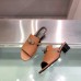 Hermes Candy 40mm Sandals In Brown Calfskin Hermes Candy 40mm Sandals In Brown Calfskin