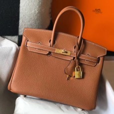 Hermes Birkin 25cm Bag In Gold Clemence Leather GHW Hermes Birkin 25cm Bag In Gold Clemence Leather GHW