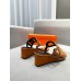 Hermes Figari 55mm Wedge Sandals In Brown Nappa Leather Hermes Figari 55mm Wedge Sandals In Brown Nappa Leather