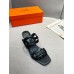 Hermes Figari 55mm Wedge Sandals In Black Nappa Leather Hermes Figari 55mm Wedge Sandals In Black Nappa Leather