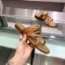 Hermes Claire Sandals In Brown Calfskin Hermes Claire Sandals In Brown Calfskin