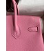 Hermes Birkin 25 Retourne Handmade Bag In Pink Clemence Leather Hermes Birkin 25 Retourne Handmade Bag In Pink Clemence Leather