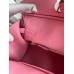 Hermes Birkin 25 Retourne Handmade Bag In Pink Clemence Leather Hermes Birkin 25 Retourne Handmade Bag In Pink Clemence Leather