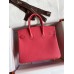 Hermes Birkin 25 Retourne Handmade Bag In Rose Lipstick Clemence Leather Hermes Birkin 25 Retourne Handmade Bag In Rose Lipstick Clemence Leather
