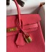 Hermes Birkin 25 Retourne Handmade Bag In Rose Lipstick Clemence Leather Hermes Birkin 25 Retourne Handmade Bag In Rose Lipstick Clemence Leather