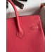 Hermes Birkin 25 Retourne Handmade Bag In Rose Lipstick Clemence Leather Hermes Birkin 25 Retourne Handmade Bag In Rose Lipstick Clemence Leather