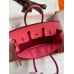 Hermes Birkin 25 Retourne Handmade Bag In Rose Lipstick Clemence Leather Hermes Birkin 25 Retourne Handmade Bag In Rose Lipstick Clemence Leather