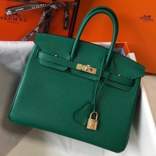 Hermes Birkin 25cm Bag In Vert Vertigo Clemence Leather GHW Hermes Birkin 25cm Bag In Vert Vertigo Clemence Leather GHW