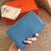 Hermes Dogon Duo Wallet In Blue Jean Leather Hermes Dogon Duo Wallet In Blue Jean Leather