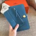 Hermes Dogon Duo Wallet In Blue Jean Leather Hermes Dogon Duo Wallet In Blue Jean Leather