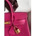 Hermes Birkin 25 Retourne Handmade Bag In Rose Tyrien Clemence Leather Hermes Birkin 25 Retourne Handmade Bag In Rose Tyrien Clemence Leather