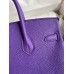 Hermes Birkin 25 Retourne Handmade Bag In Violet Clemence Leather Hermes Birkin 25 Retourne Handmade Bag In Violet Clemence Leather