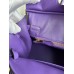 Hermes Birkin 25 Retourne Handmade Bag In Violet Clemence Leather Hermes Birkin 25 Retourne Handmade Bag In Violet Clemence Leather