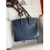 Hermes Birkin 25 Retourne Handmade Bag In Blue Saphir Lizard Leather Hermes Birkin 25 Retourne Handmade Bag In Blue Saphir Lizard Leather