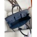 Hermes Birkin 25 Retourne Handmade Bag In Blue Saphir Lizard Leather Hermes Birkin 25 Retourne Handmade Bag In Blue Saphir Lizard Leather