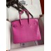 Hermes Birkin 25 Retourne Handmade Bag In Pink Lizard Leather Hermes Birkin 25 Retourne Handmade Bag In Pink Lizard Leather