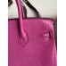 Hermes Birkin 25 Retourne Handmade Bag In Pink Lizard Leather Hermes Birkin 25 Retourne Handmade Bag In Pink Lizard Leather
