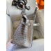 Hermes Birkin 25 Retourne Bag In Himalaya Niloticus Crocodile Skin Hermes Birkin 25 Retourne Bag In Himalaya Niloticus Crocodile Skin