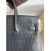 Hermes Birkin 25 Handmade Bag In Black Crocodile Niloticus Matte Skin Hermes Birkin 25 Handmade Bag In Black Crocodile Niloticus Matte Skin