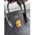 Hermes Birkin 25 Handmade Bag In Black Crocodile Niloticus Matte Skin Hermes Birkin 25 Handmade Bag In Black Crocodile Niloticus Matte Skin