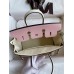 Hermes HSS Birkin 25 Bicolor Bag in Pink and Craie Chevre Mysore Leather Hermes HSS Birkin 25 Bicolor Bag in Pink and Craie Chevre Mysore Leather