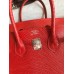 Hermes Birkin 25 Retourne Handmade Bag In Red Lizard Leather Hermes Birkin 25 Retourne Handmade Bag In Red Lizard Leather