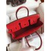 Hermes Birkin 25 Retourne Handmade Bag In Red Lizard Leather Hermes Birkin 25 Retourne Handmade Bag In Red Lizard Leather