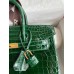 Hermes Birkin 25 Handmade Bag In Malachite Crocodile Niloticus Shiny Skin Hermes Birkin 25 Handmade Bag In Malachite Crocodile Niloticus Shiny Skin